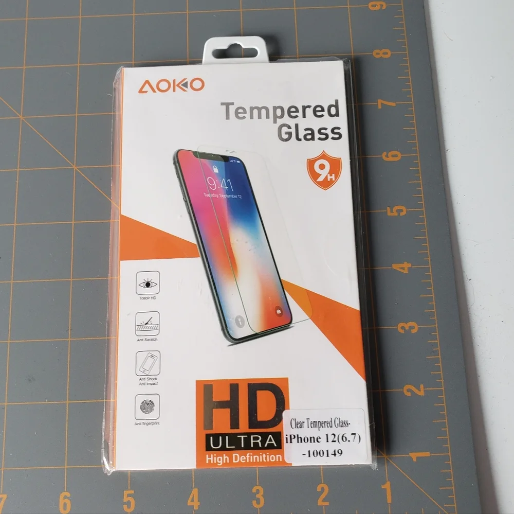 Aoko Tempered Glass HD Ultra Screen Protector for iPhone 12(6.7) 100149 - Clear